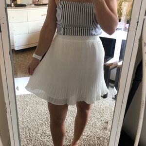 White Pleated Skirt